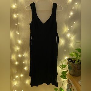 Ann Taylor Loft black trendy Tie Back dress